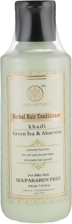 Кондиціонер для волосся "Зелений чай і алое вера", без SLS - Khadi Ayurvedic Green Tea Aloe Vera Hair Conditioner