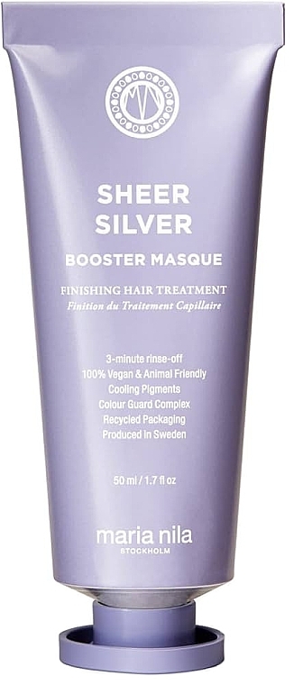 Маска от желтизны окрашенных волос - Maria Nila Sheer Silver Booster Masque — фото N1