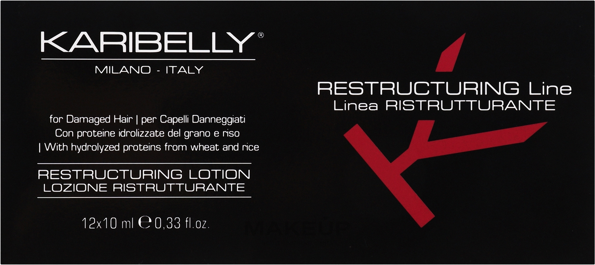 Відновлювальний лосьйон для волосся - Karibelly Restructuring Lotion — фото 12x10ml