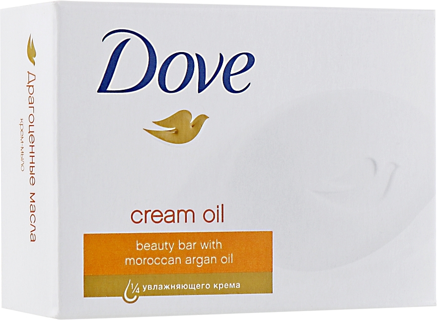 ПОДАРУНОК! Крем-мило "Дорогоцінні олії" - Dove Cream Oil Beauty Bar With Moroccan Oil — фото N1