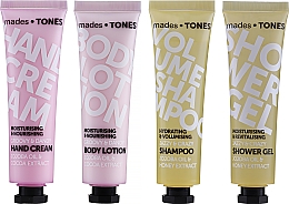 Набір - Mades Cosmetics Mades Tones Kit (sh/gel/65ml + shmp/65ml + b/lot/65ml+ h/cr/65ml) — фото N2