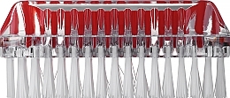 Щетка для рук и ногтей двустороняя "Wawel", прозрачная с красным - Sanel — фото N1