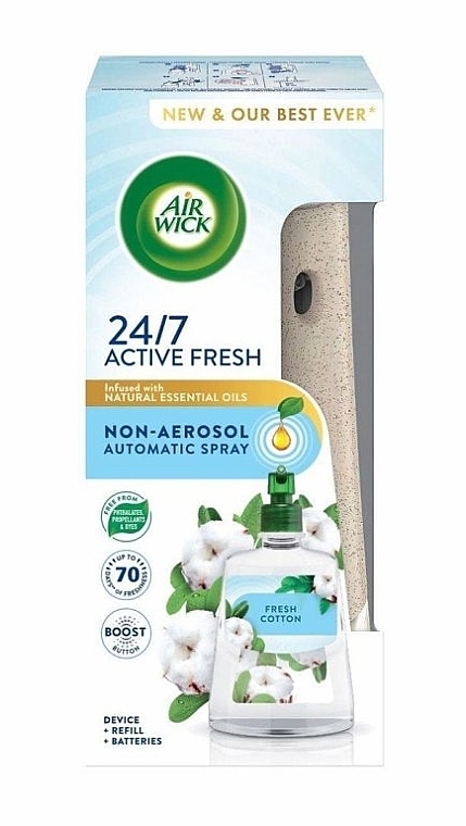 Дифузор для освіжувача повітря - Air Wick Active Fresh Cotton — фото N1