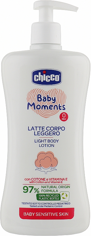 Лосьйон для тіла для чутливої шкіри - Chicco Baby Moments — фото N1