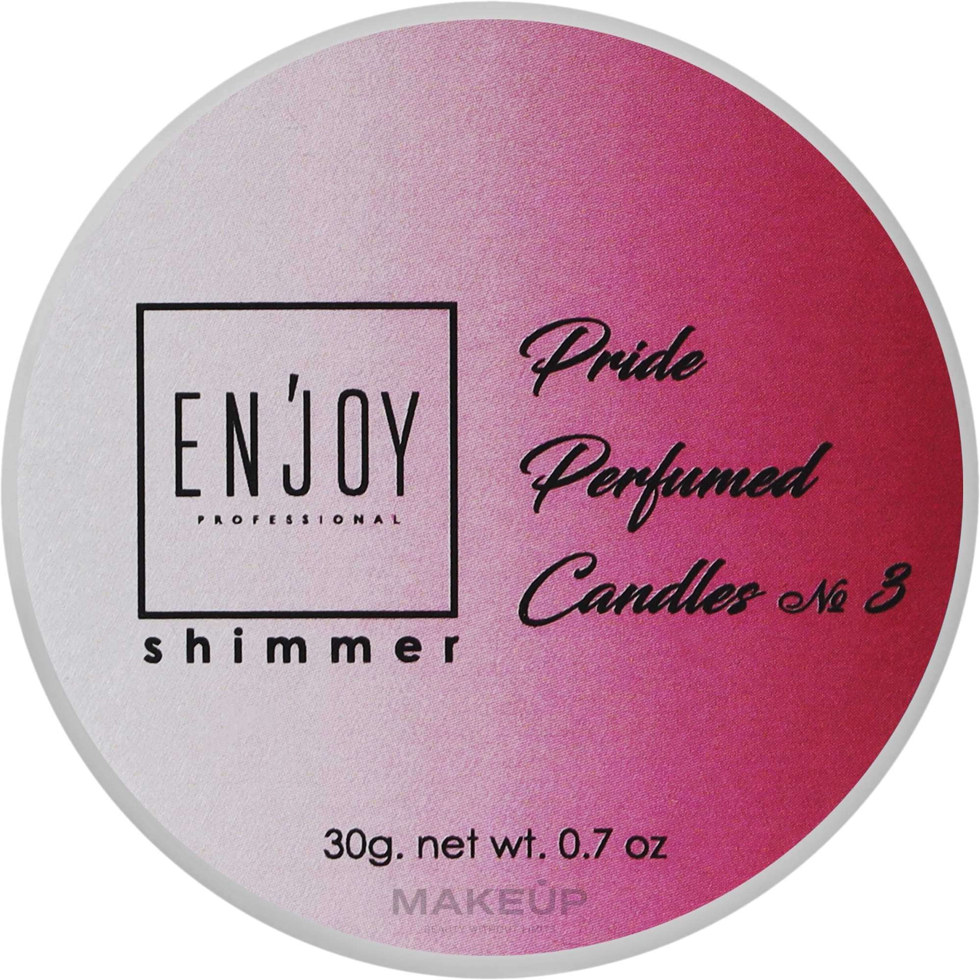 Парфумована масажна свічка - Enjoy Professional Shimmer Perfumed Candle Pride #3 — фото 30g