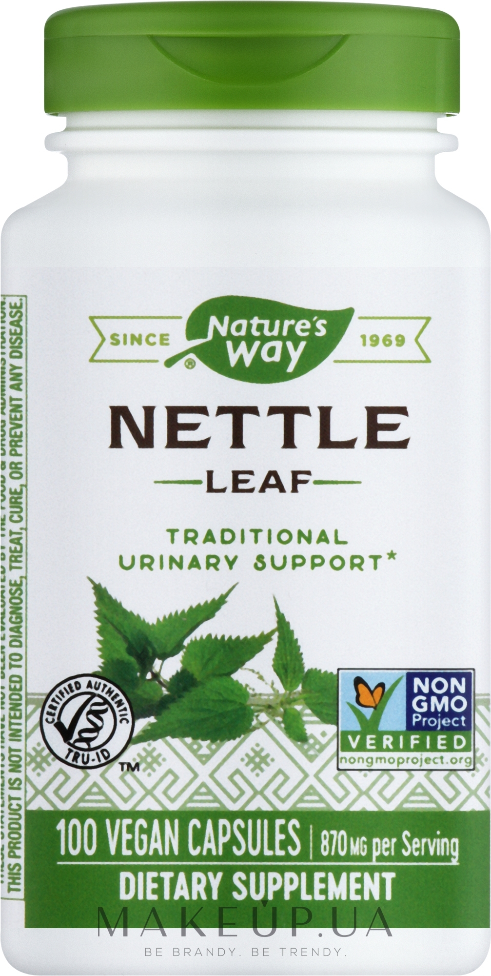 Пищевая добавка "Листья крапивы", 870 mg - Nature’s Way Nettle Leaf — фото 100шт