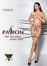 Парфумерія, косметика Колготки еротичні з вирізом Tiopen 011, 20 Den, beige - Passion