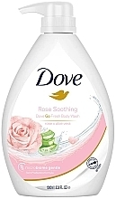 Парфумерія, косметика Гель для душу "Заспокійлива троянда" (помпа) - Dove Go Fresh Soothing Rose Body Wash