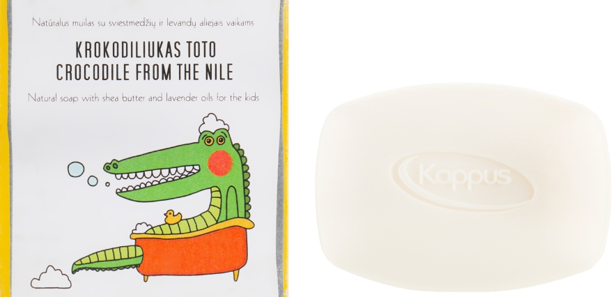 Детское мыло с маслом ши и лавандовым маслом - Uoga Uoga Crocodile From The Nile Natural Soap