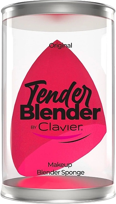 Спонж для макіяжу зі скошеним краєм, рожевий - Clavier Tender Blender Super Soft — фото N1