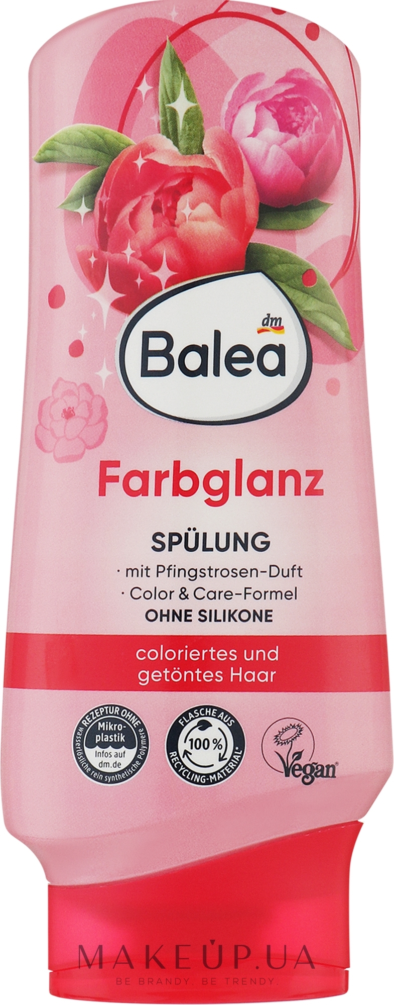 Бальзам-ополаскиватель для окрашенных волос, пион - Balea Farbglanz Pfingstrosen — фото 300ml