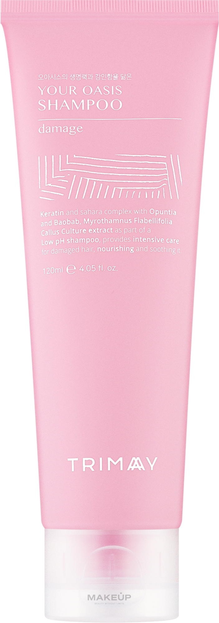 Безсульфатний кератиновий шампунь для волосся - Trimay Your Oasis Shampoo Damage Keratin — фото 120ml