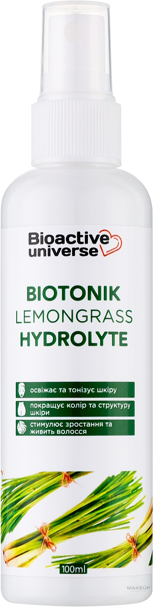 Тоник-гидролат "Лемонграсс" - Bioactive Universe Biotonik Hydrolyte — фото 100ml