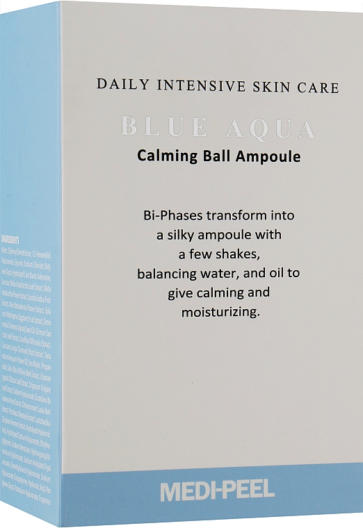 Зволожувальна сироватка для обличчя - Medi Peel Blue Aqua Calming Ball Ampoule — фото N6