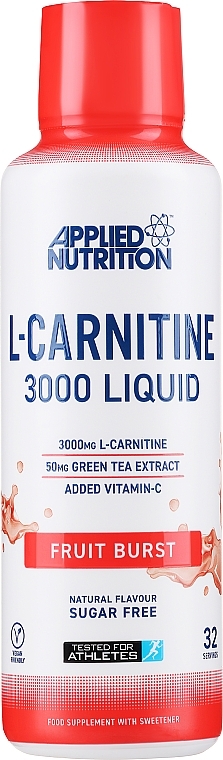 Жидкий L-карнитин с зеленым чаем - Applied Nutrition L-Carnitine Liquid & Green Tea — фото N1