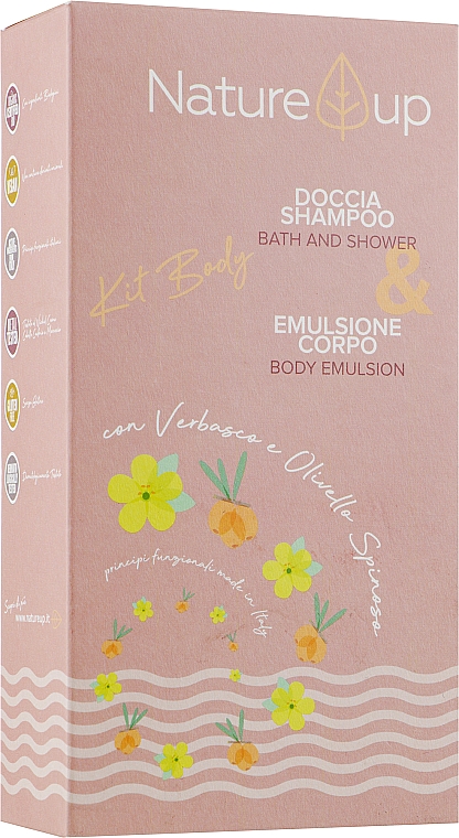 Набор - Bema Cosmetici Nature Up Body Kit (sh/gel/200ml + b/emulsion/200ml) — фото N1