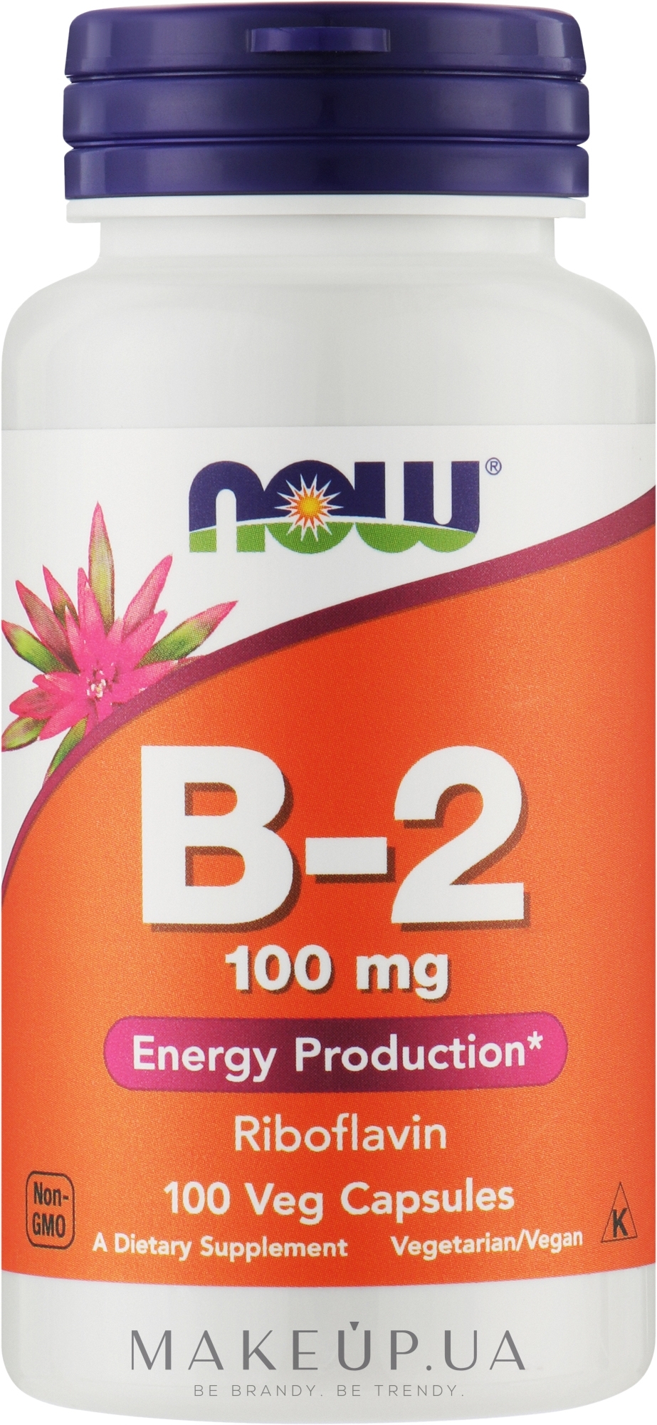 Вітамін B-2 рибофлавін, 100 мг - Now Foods Vitamin B-2 Riboflavin 100mg Capsules — фото 100шт