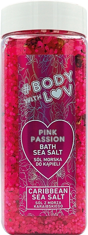 Соль для ванн "Розовая страсть" - New Anna Cosmetics Body With Luv Sea Salt For Bath Pink Passion — фото N1