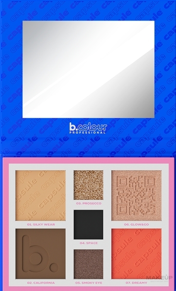 Палетка для контуринга лица и глаз - 7 Days B.Colour Capsule Palette For Face And Eyes Contouring — фото 01 - Secret Weapon