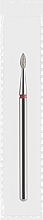 Парфумерія, косметика Фреза алмазна червона «Оливка гостра», діаметр 1,8 мм, довжина 4 мм - Divia DF007-18-R