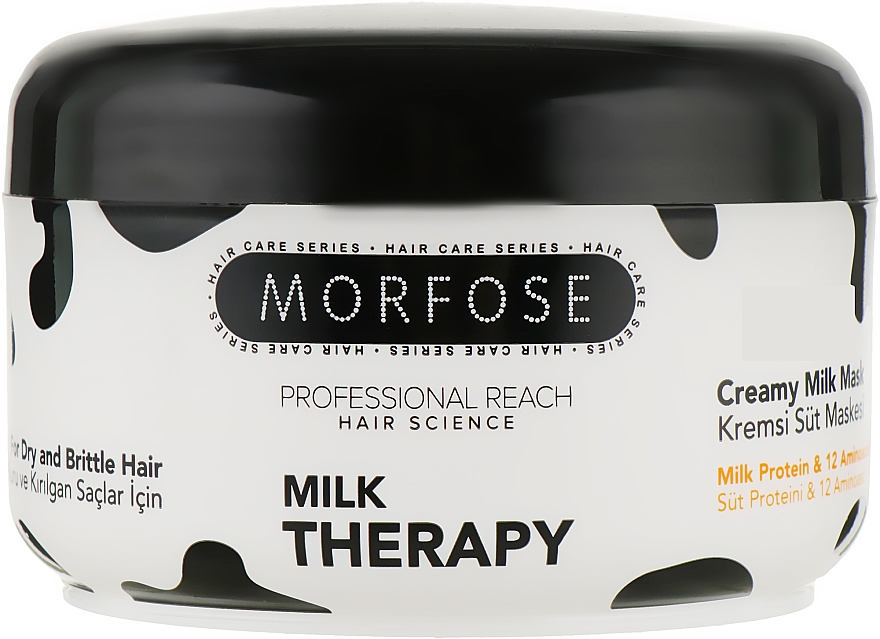 Маска для волос с молочным протеином - Morfose Milk Therapy Creamy Mask — фото N2