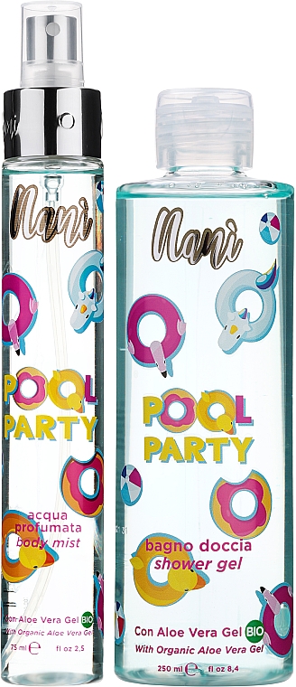 Набір - Nani Pool Party Bath Care Gift Set (b/mist/75ml + sh/gel/250ml) — фото N2