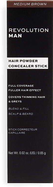 Стік-пудра для волосся чоловіків - Revolution Haircare Man Blend & Fill Fuller Hair Stick — фото N2