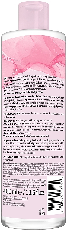 Суперувлажняющий бальзам для тела "Опунция и розовое масло" - AA My Beauty Power Super Moisturizing Body Balm — фото N2
