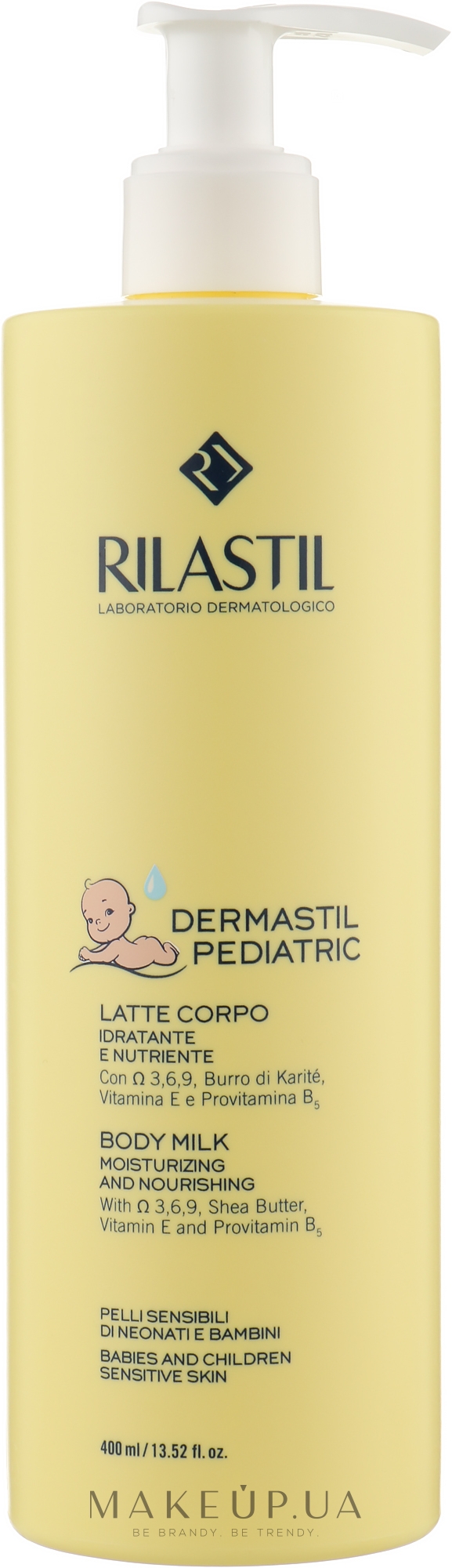 Дитяче зволожувальне молочко для тіла - Rilastil Dermastil Pediatric Body Milk — фото 400ml