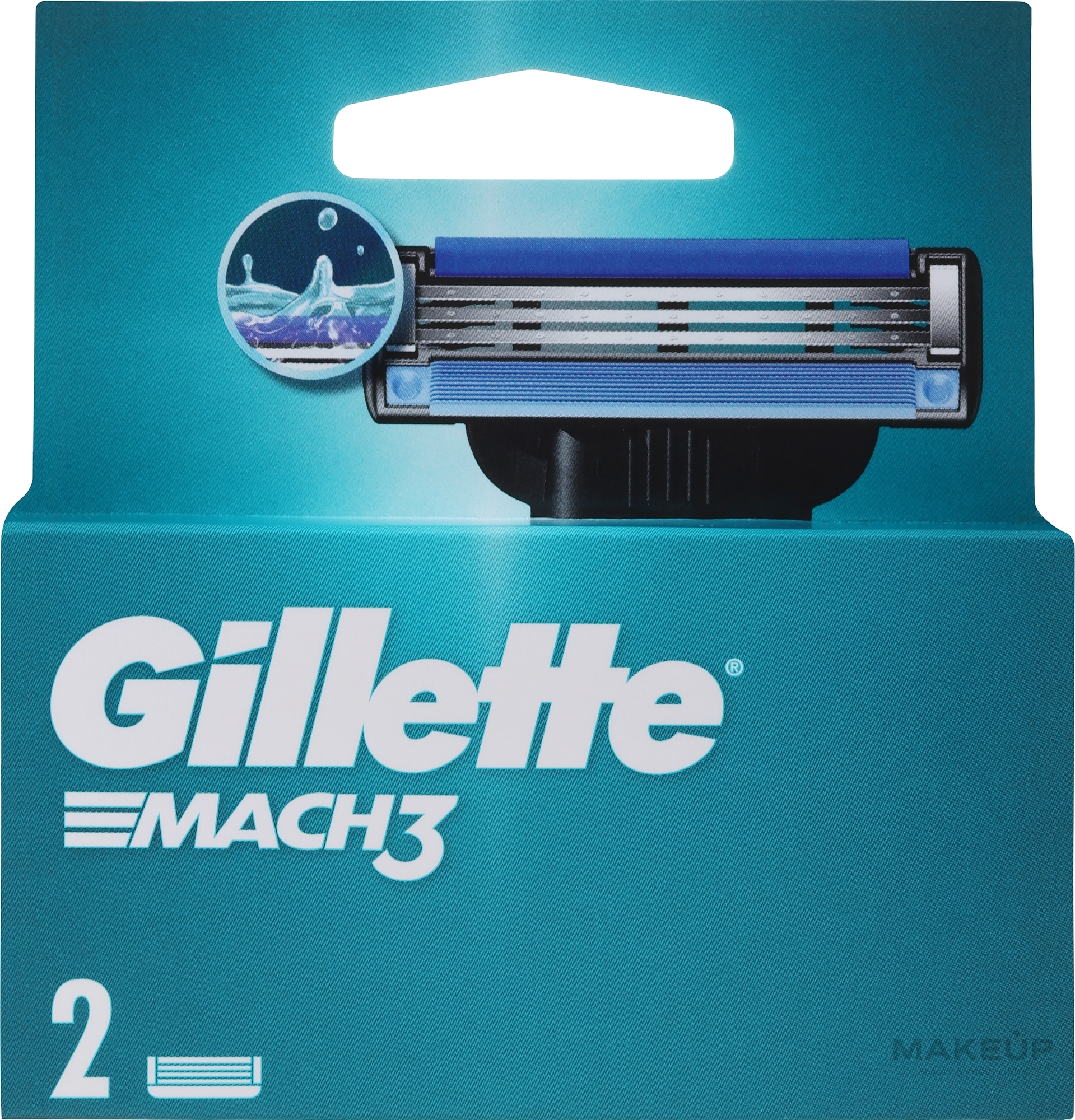 Сменные кассеты для бритья, 2 шт. - Gillette Mach3 — фото 2шт