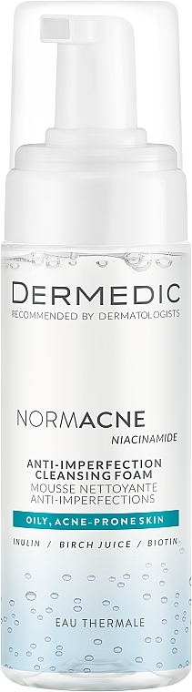 Очищувальна пінка для обличчя - Dermedic Normacne Anti-Imperfection Cleansing Foam — фото N1