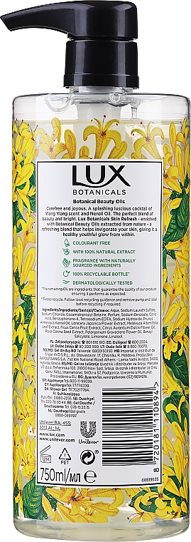 Гель для душу - Lux Botanicals Ylang Ylang & Neroli Oil Daily Shower Gel — фото N4
