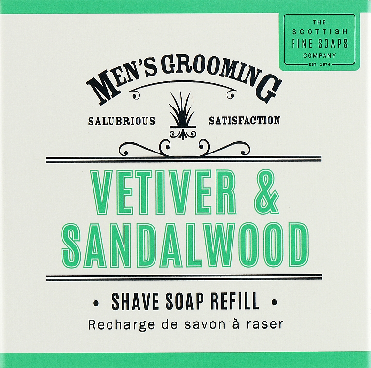 Мило для гоління "Ветивер і сандал" - Scottish Fine Soaps Vetiver & Sandalwood Shaving Soap Refill — фото N1
