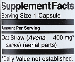 Харчова добавка "Вівсяна солома", 400 мг - Swanson Full Spectrum Oat Straw — фото N4