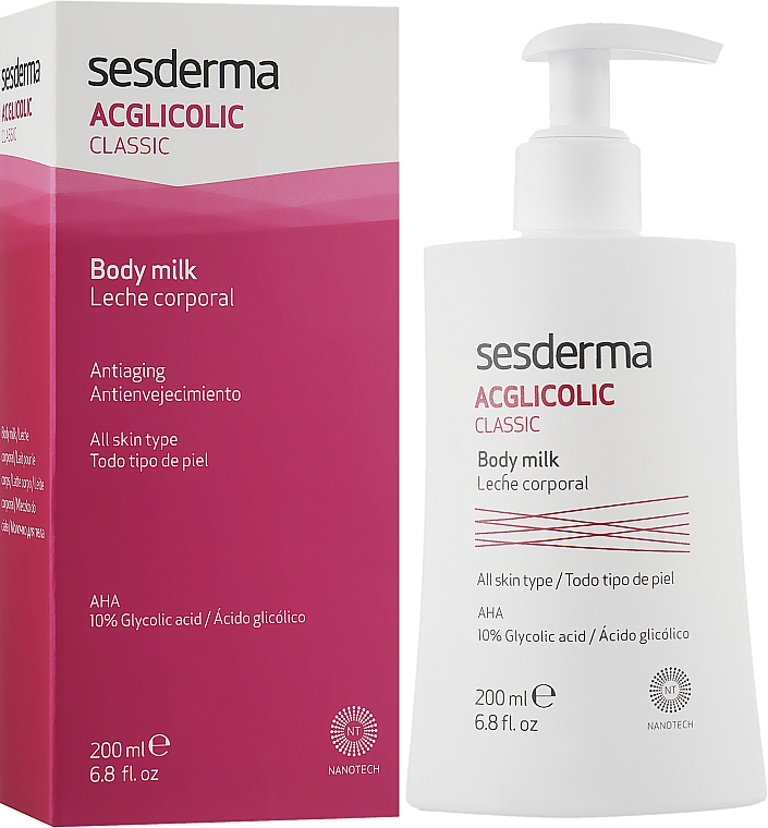 Зволожуюче молочко для тіла - SesDerma Laboratories Acglicolic Body Milk — фото N2