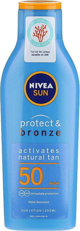 Сонцезахисний лосьйон для засмаги - NIVEA Sun Protect&Bronze SPF 50 — фото N1