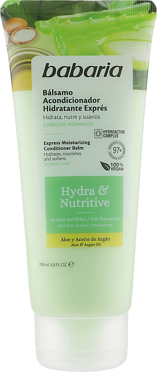 Кондиціонер для волосся "Експрес-зволоження" - Babaria Hydra & Nutritive Conditioner