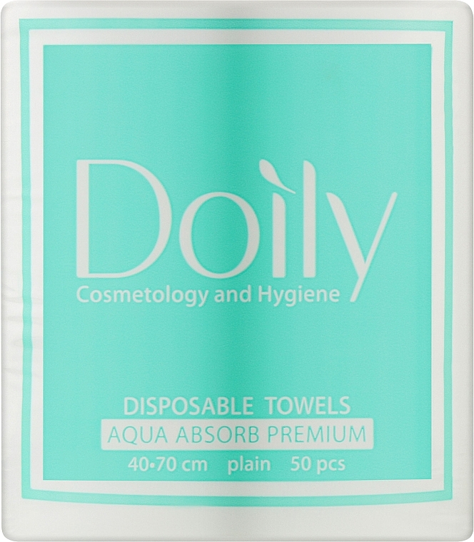 Полотенца в пачке, 40х70 см, 50г/м2, 50 шт., гладкие - Doily Aqua Absorb Premium — фото N1