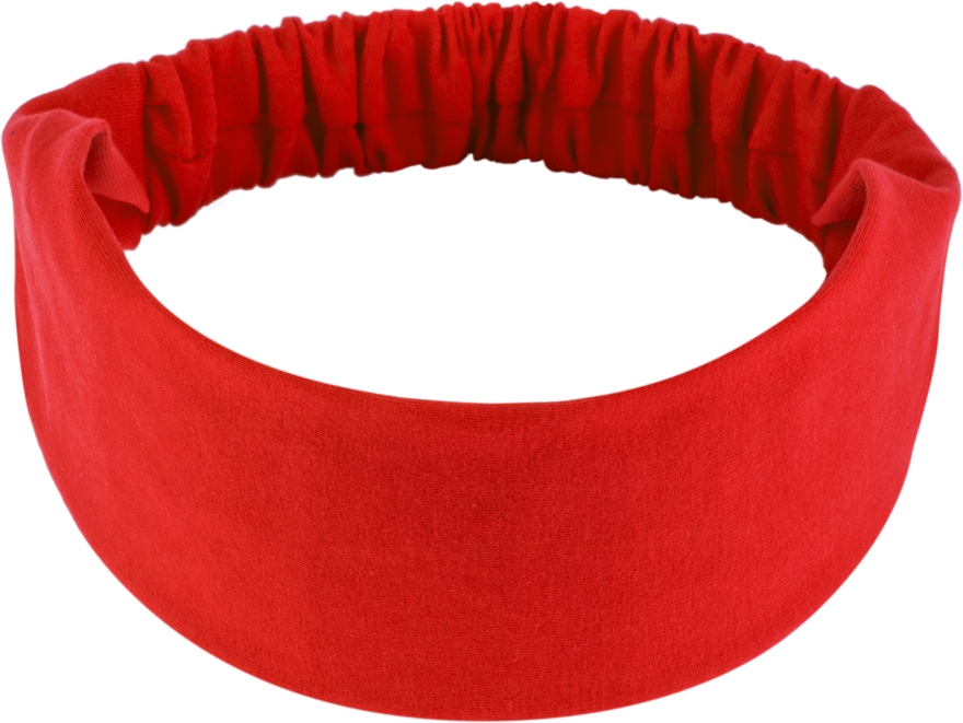Пов'язка, трикотаж пряма, червона, Knit Classic - MAKEUP Hair Accessories — фото N1