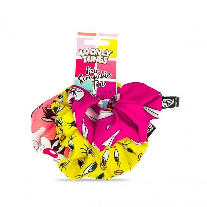 Набор резинок для волос, 3 шт - Mad Beauty Hair Scrunchies Looney Tunes — фото N1