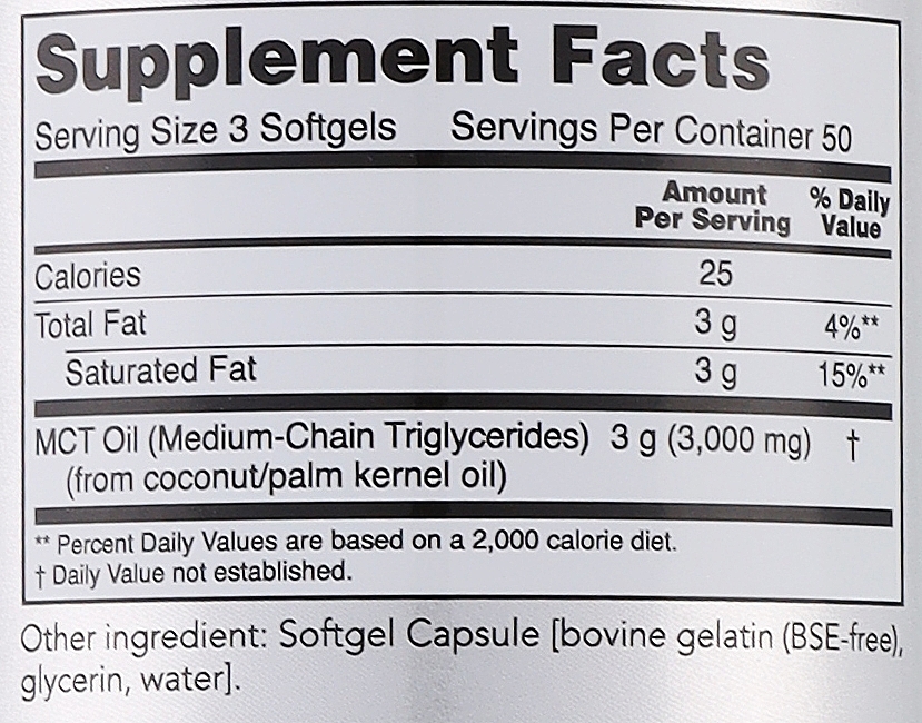 Спортивне харчування, олія, 1000 мг - NOW Foods MCT Oil, 1000 Mg — фото N3