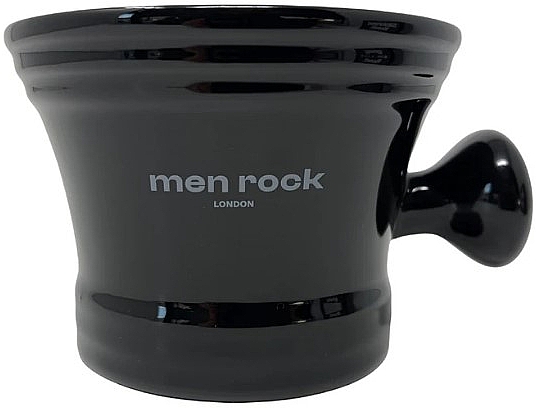 Фарфоровая чаша для бритья, черная - Men Rock Porcelain Shaving Bowl Black  — фото N1
