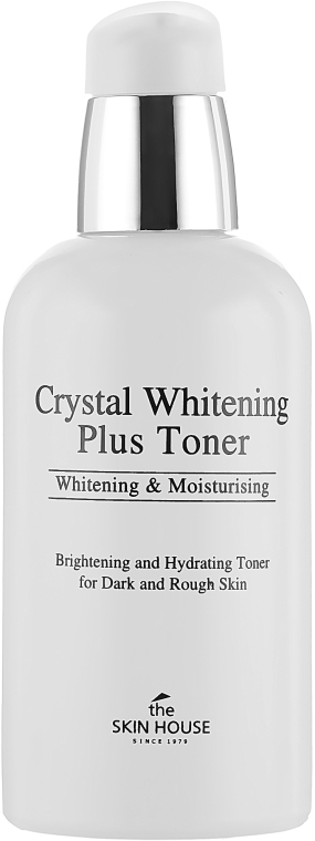 Тонік освітлювальний проти пігментації шкіри обличчя - The Skin House Crystal Whitening Plus Toner — фото N2