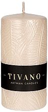 Декоративна свічка, 7х14 см, шампань - Artman Tivano — фото N1