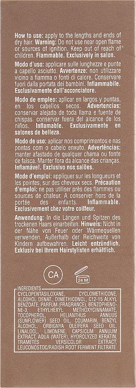 Кератиновое масло для волос - Alfaparf Lisse Design Keratin Therapy Oil — фото N4