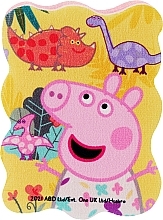 Парфумерія, косметика Мочалка банна дитяча "Свинка Пеппа", динозаври, жовто-рожева - Suavipiel Peppa Pig Bath Sponge