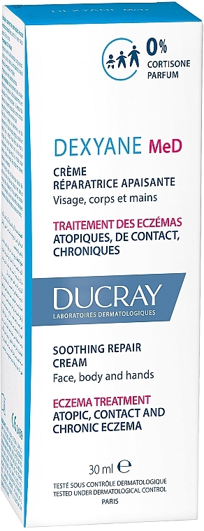 Средство для лечения экземы - Ducray Dexyane MeD Sooting Repair Cream Eczema Treatment — фото N3