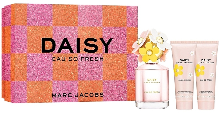 Marc Jacobs Daisy Eau So Fresh - Набір (edt/75ml + b/lot/75ml + sh/gel/75ml) — фото N1