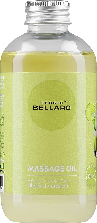 Массажное масло "Мохито" - Fergio Bellaro Massage Oil Mojito Coctail — фото N1