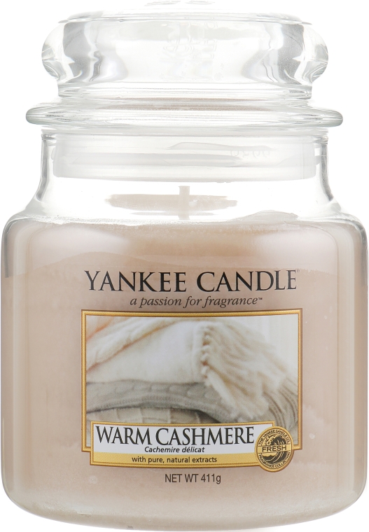Ароматическая свеча в банке "Теплый кашемир" - Yankee Candle Warm Cashmere — фото N3